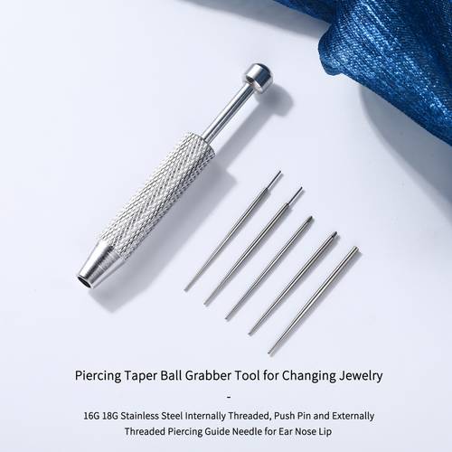 body jewelry changer kit piercing ball grabber internally threaded push pin external thread tool