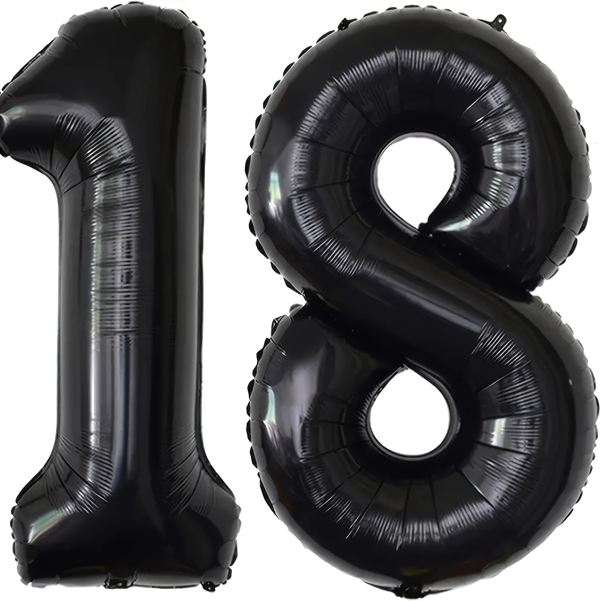 

Number 18 - 2 Pack 40" Mylar Foil Helium Balloons For 18th Birthday Party, Anniversary & Celebration Decorations, High Quality Plastic Material For Teens & Adults