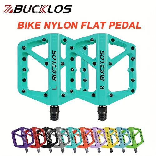 for bike compatible lightweight nylon fiber mtb road pedals low profile flat sealed bearing pedals smooth rolling installation bicycle accessories 9 16