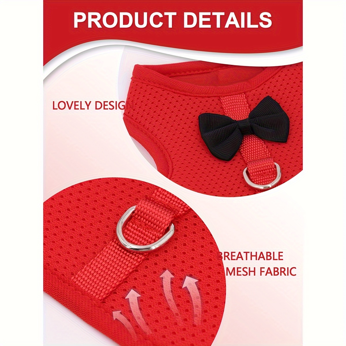 Een set bestaande uit een effen, modieus konijnentuigje voor uitstapjes