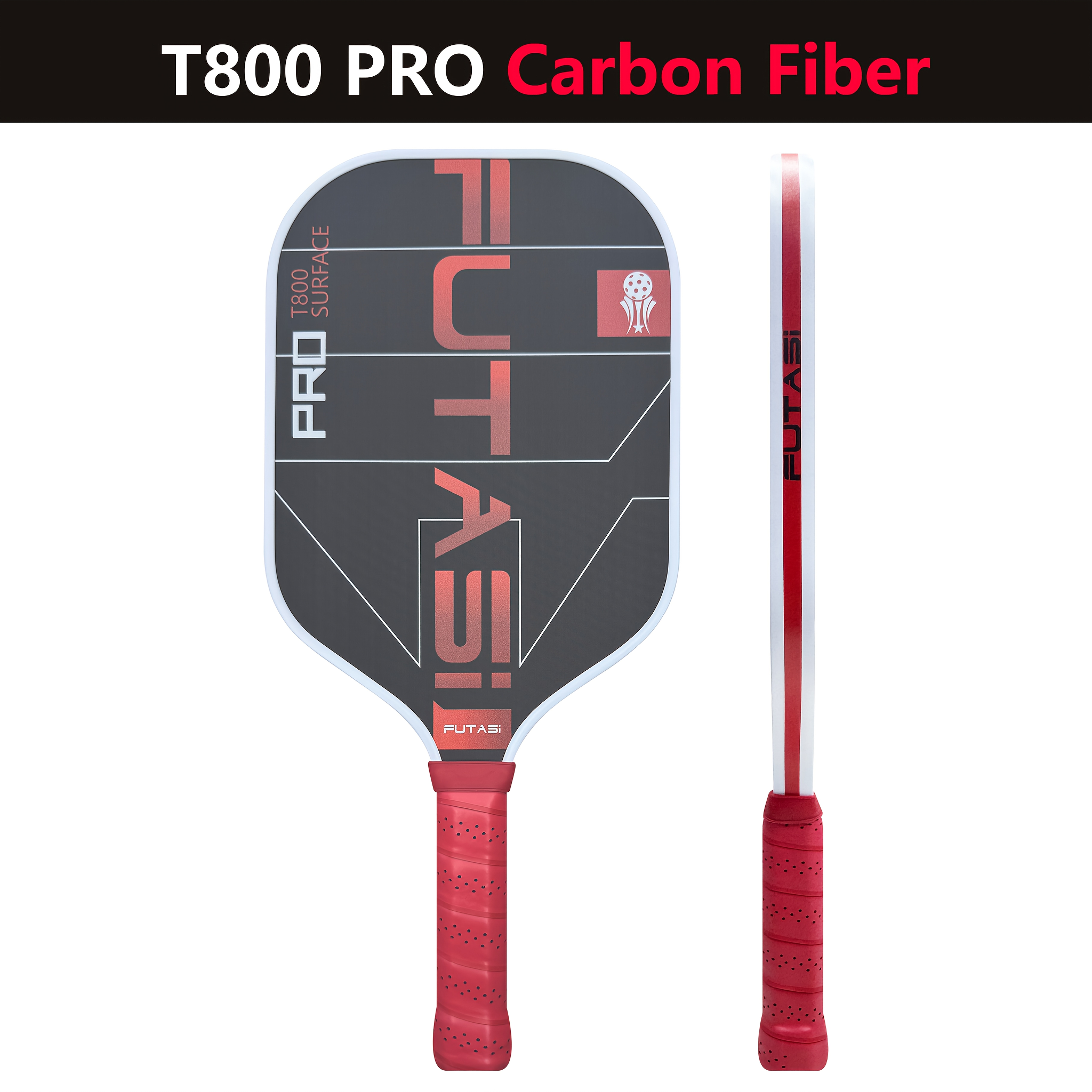TEMU Futasi Fiber Pickleball Paddle Suitable For Professional Play & Beginners, Rough Frosted Surface For Spin &, -press Durability, Paddle For