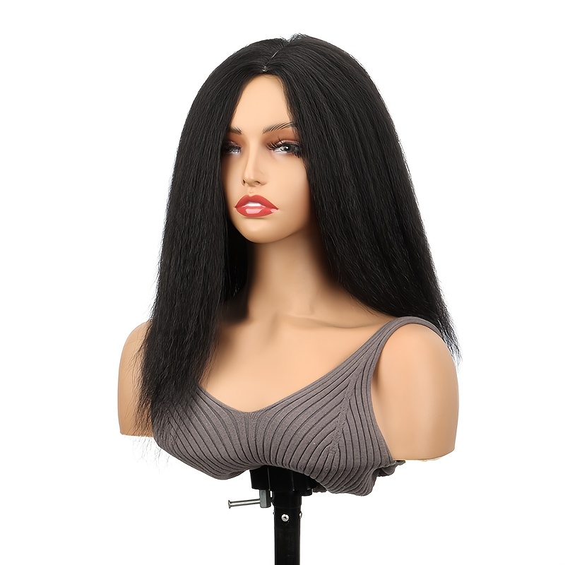 TEMU Kinky Chemical Fiber Wig Headgear Wig Headgear For Women European And Fiber Wigs Synthetic Heat-resistant Fiber Wigs Are Used For And Party Use,