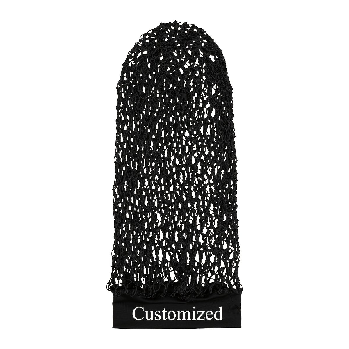 TEMU 1 pièce Bonnet filet long extensible à large bordure pour cheveux crochetés à pour - Couvre-cheveux élégant pour dormir et tous avec bande