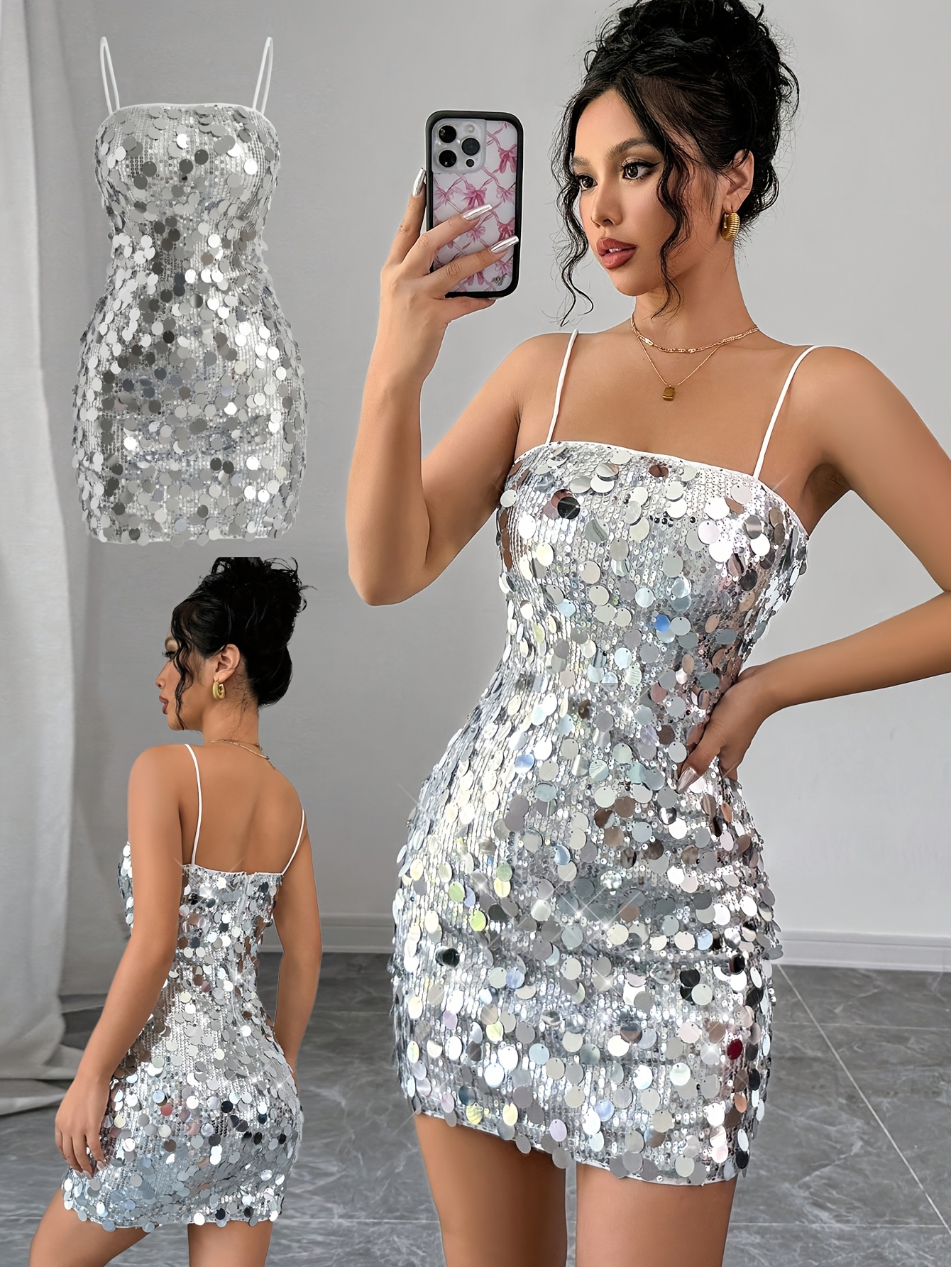 Sequined Women's Dress, Elegant Party Wear for Women * Mermaid Dress,  Women's * Mother's Graduation Outfit, Holiday Romant