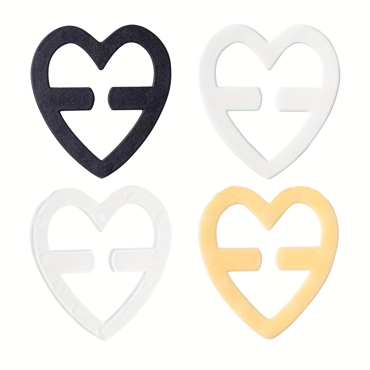 Heart-shaped Invisible Bra Strap Clip, Discreet Bra Strap Anti-slip Fastener, Women's Lingerie And Accessories