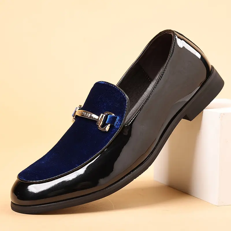 mens black slip loafers elegant british style glossy - Temu mens black slip loafers elegant british style glossy - Temu