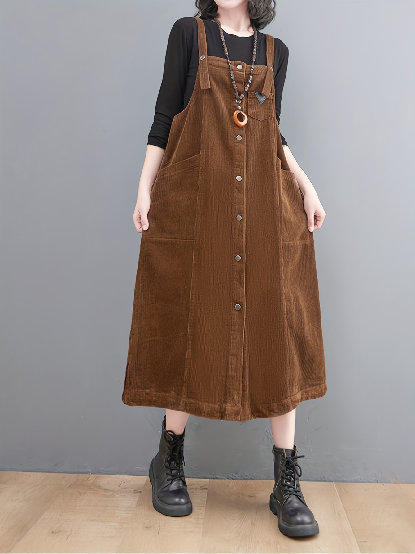 blue dress for baby girl Vintage fit and flare corduroy dress women 4568 – Xiaolizi main image 0