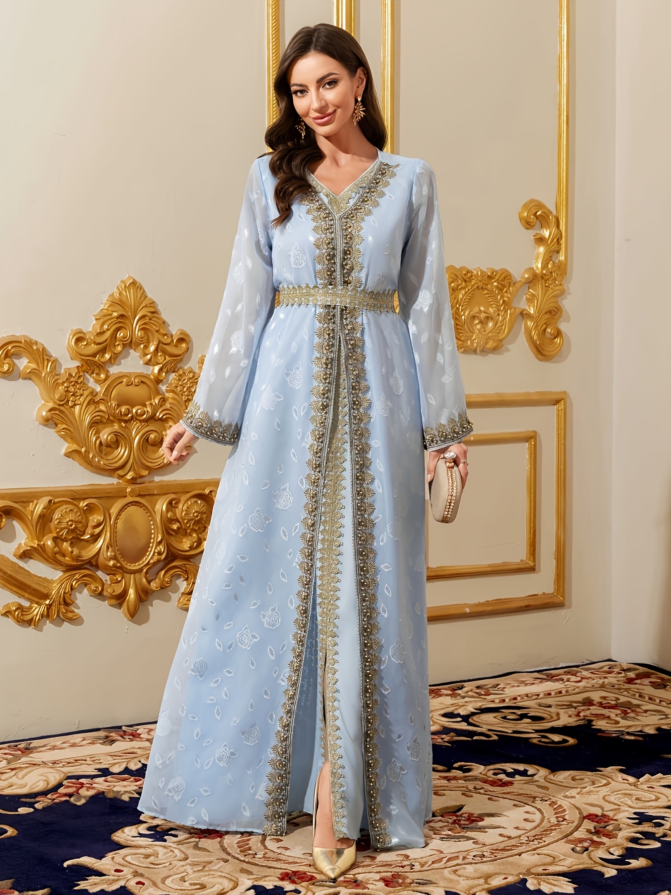 middle eastern wedding dress women long evening - Temu Qatar