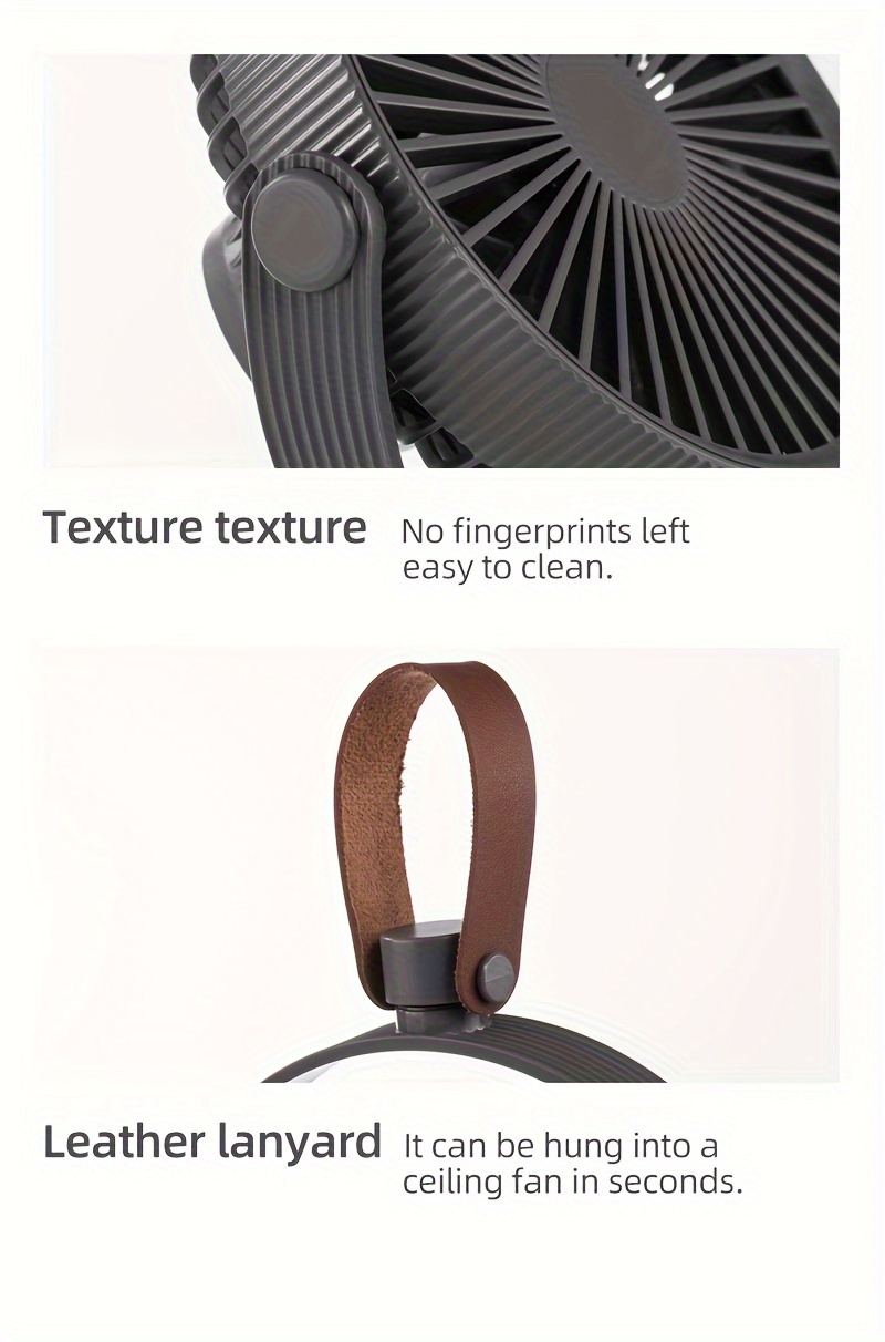 1pc portable tripod table fan high velocity usb desk fan   abs material easy to carry design for outdoors home use details 11