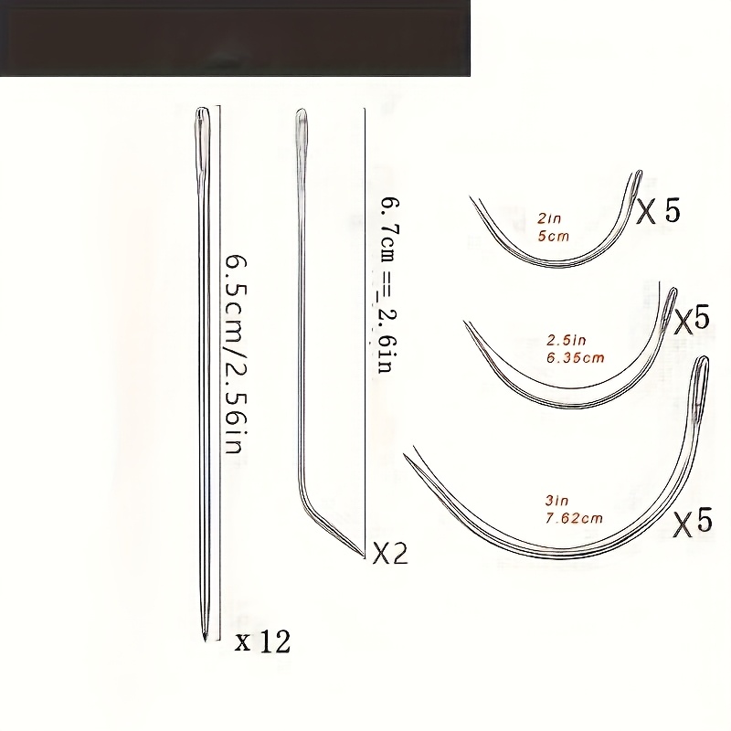 Multi-functional Needles, Handmade Diy Large-eye Needles, Specialty Needles, Leather Needles, Sewing Needles, Special-shaped Needles, Hand-sewing Curved Needles, Woven Bag Packing Needles