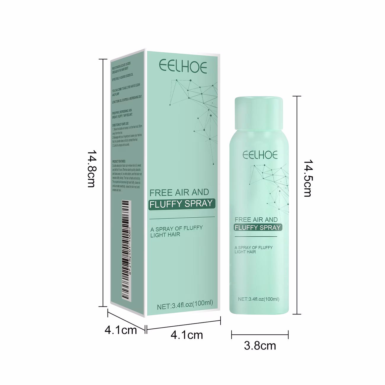 rinse spray 3 second volumizing hair instant dry shampoo instant effect oil control and volume and convenient no on scalp hair easy hair care gift 100ml Product details 3