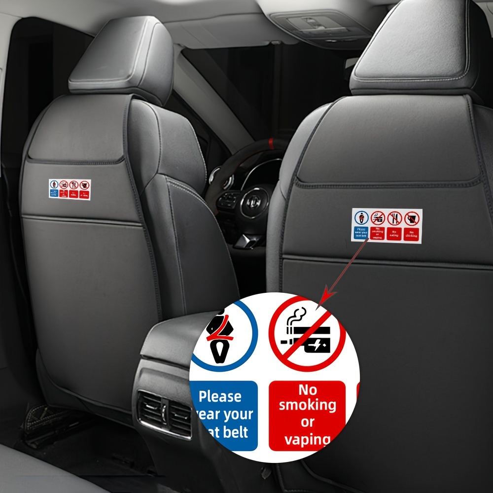 

2pcs No Smoking, Drinking, Car - Pvc Decals For & Rentals