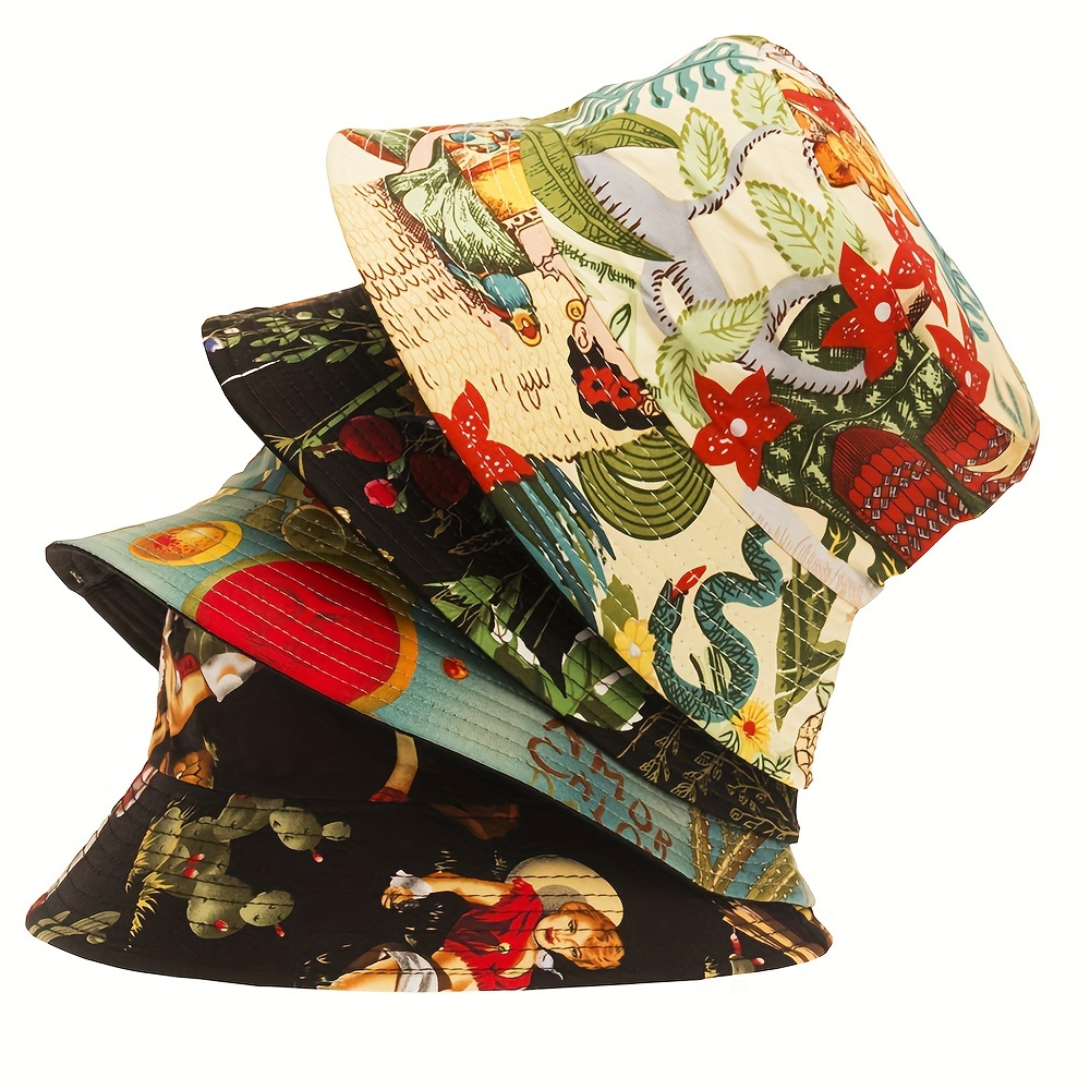 

Frida-inspired Floral Bucket Hat: Vintage Style, Sun Protection, And Comfortable Design For Women