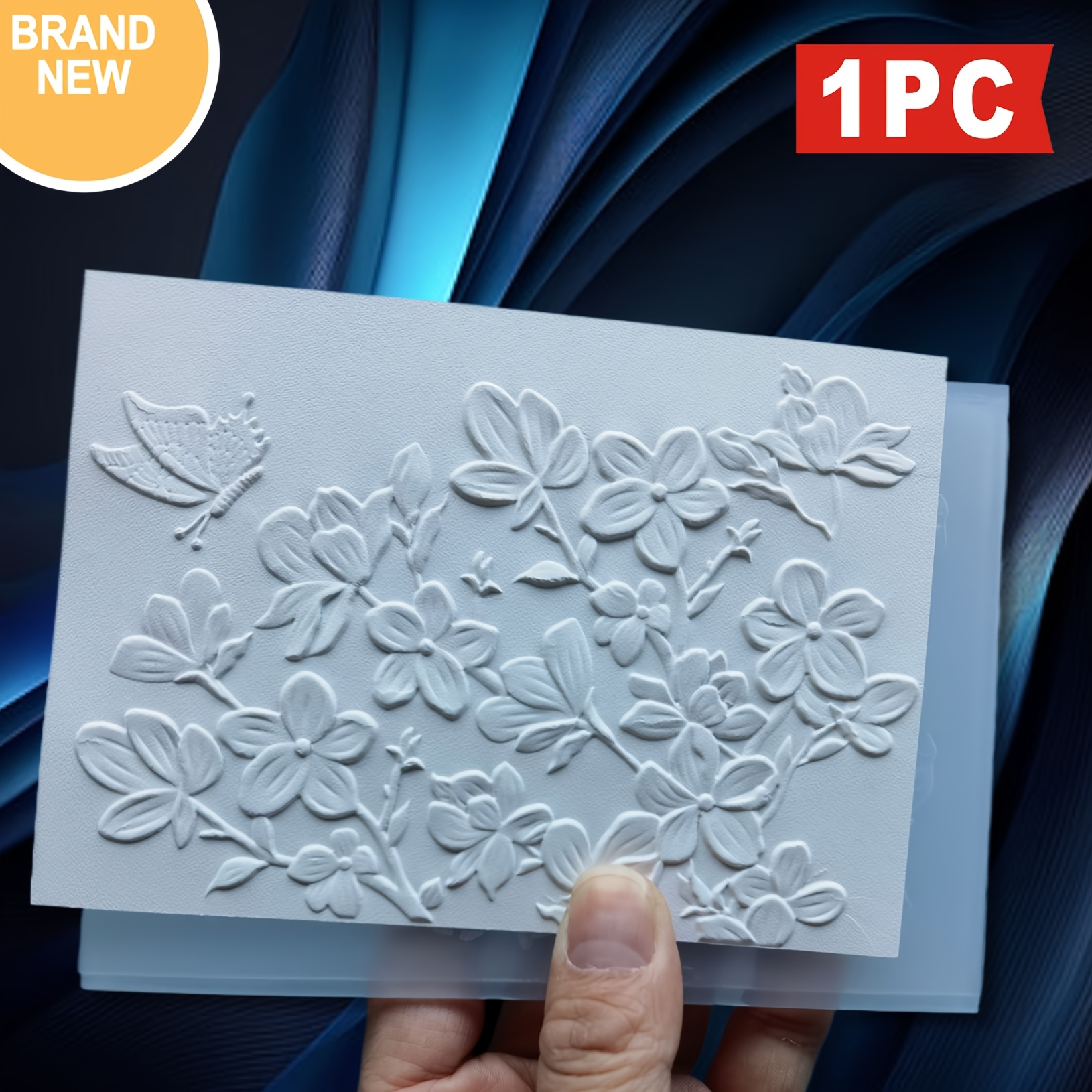

1pc European 3d Embossing Folder, Transparent Plastic Material, Floral Theme For Diy Art Craft Scrapbooking Embossing Paper Card Making, Brand New 2024 Release