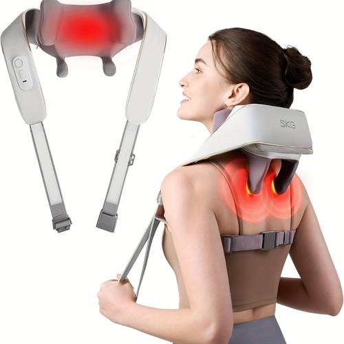 6d bionic hand neck and shoulder massager with heat wearable deep tissue kneading machine hands free device for home office thoughtful wellness gift for women mom dad ideal mothers day present