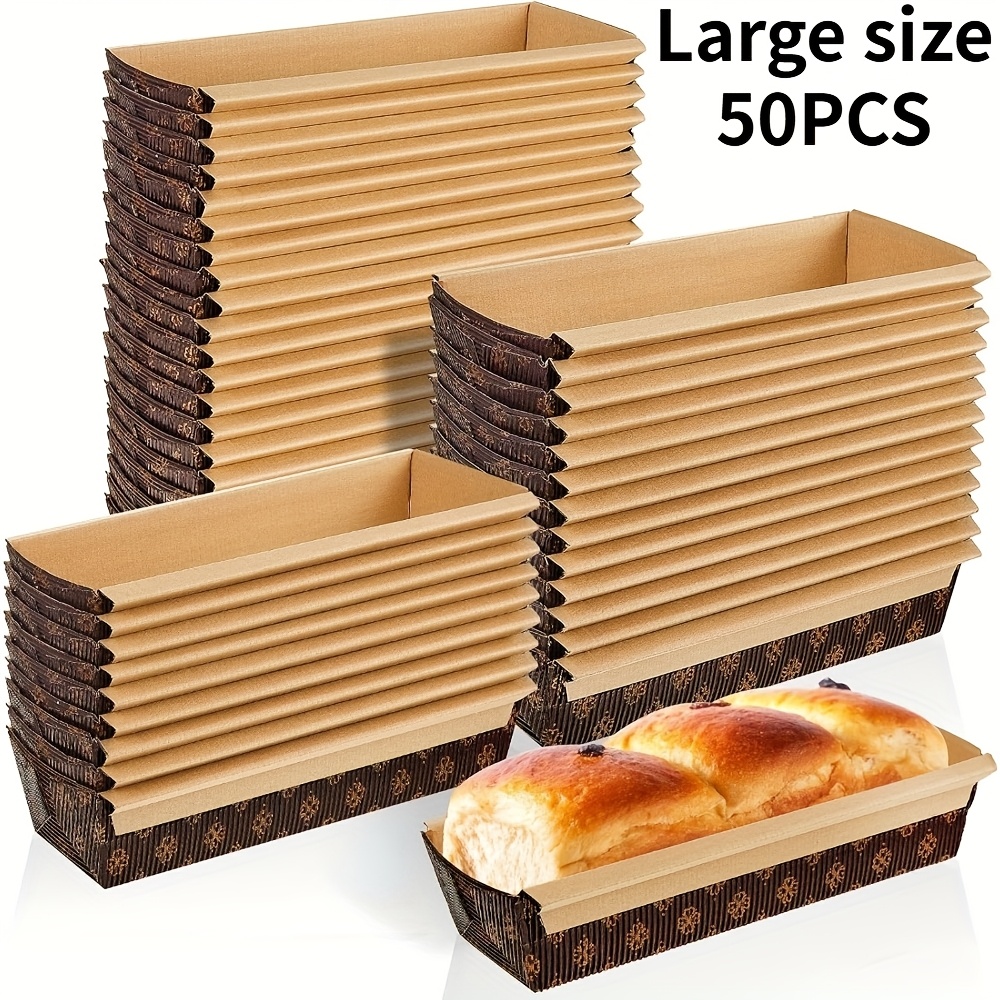 mini paper loaf pans disposable rectangle paper baking loft Temu