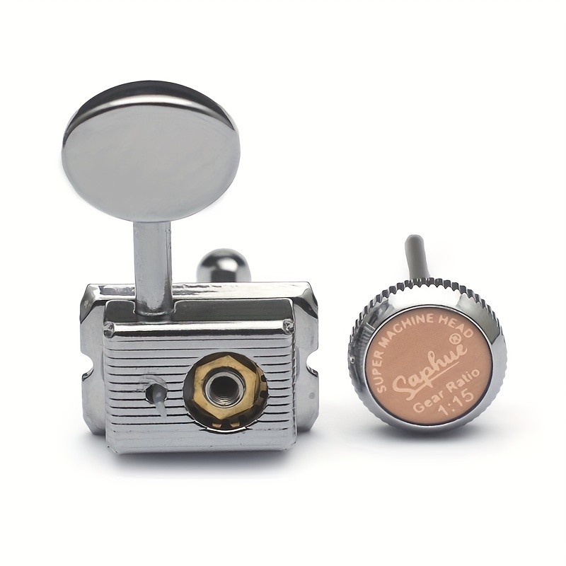 [Vintage Guitar Locking Tuners] SAPHUE 6pcs Chrome Inline Guitar Locking Tuners - Vintage Style, Easy Install, for ST & TL Electric/Folk/Acoustic Guitars