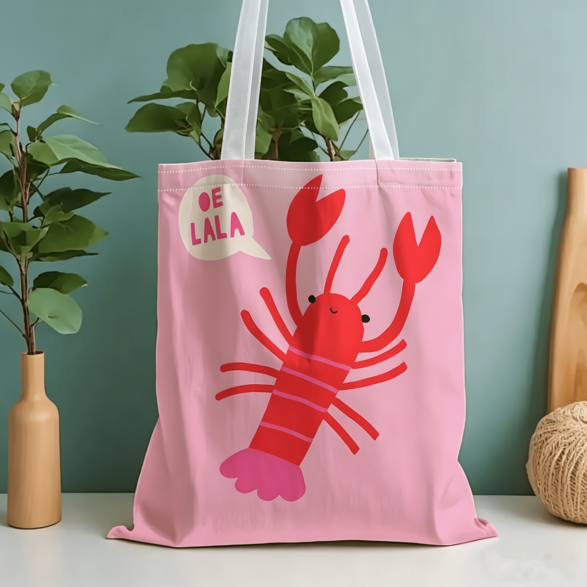 E-shop Handtasche mit rosa muster - Tasche mit großem Fassungsvermögen, Schreibwaren-Organizer, geeignet für Schule, Reisen, Urlaubs-Einkäufe und den