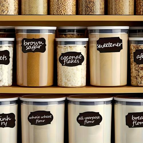 37pcs reusable pvc label stickers set with erasable pen self free food stickers for spice jars pantry storage containers date marking kitchen organization additions