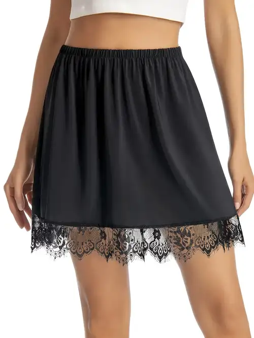 women's short half slips underskirt - above-knee length with contrast lace trim, solid color short (no bulk), machine washable & dry for dresses, skirts, outfits - versatile underwear for dresses, skirts, shorts, women's short half slips underskirt - above-knee length with contrast lace trim, solid color short (no bulk), machine washable & dry for dresses, skirts, outfits - versatile underwear for dresses, skirts, shorts,