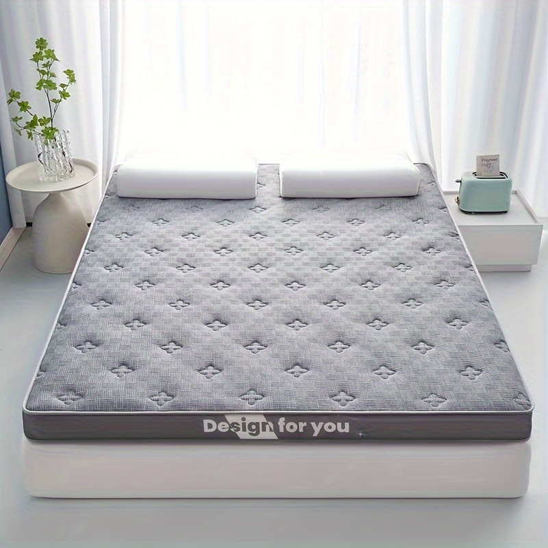 1pc thickened quilted latex layer high rebound   memory foam mattress memory high rebound latex thickened knitted breathable non slip mat foldable   mattress pillow core not included details 1