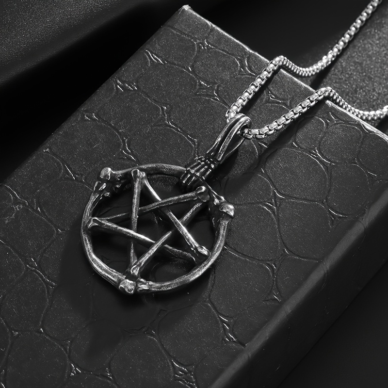 New Fashion Skull Bone Five-Pointed Star Pendant, Unisex Gift