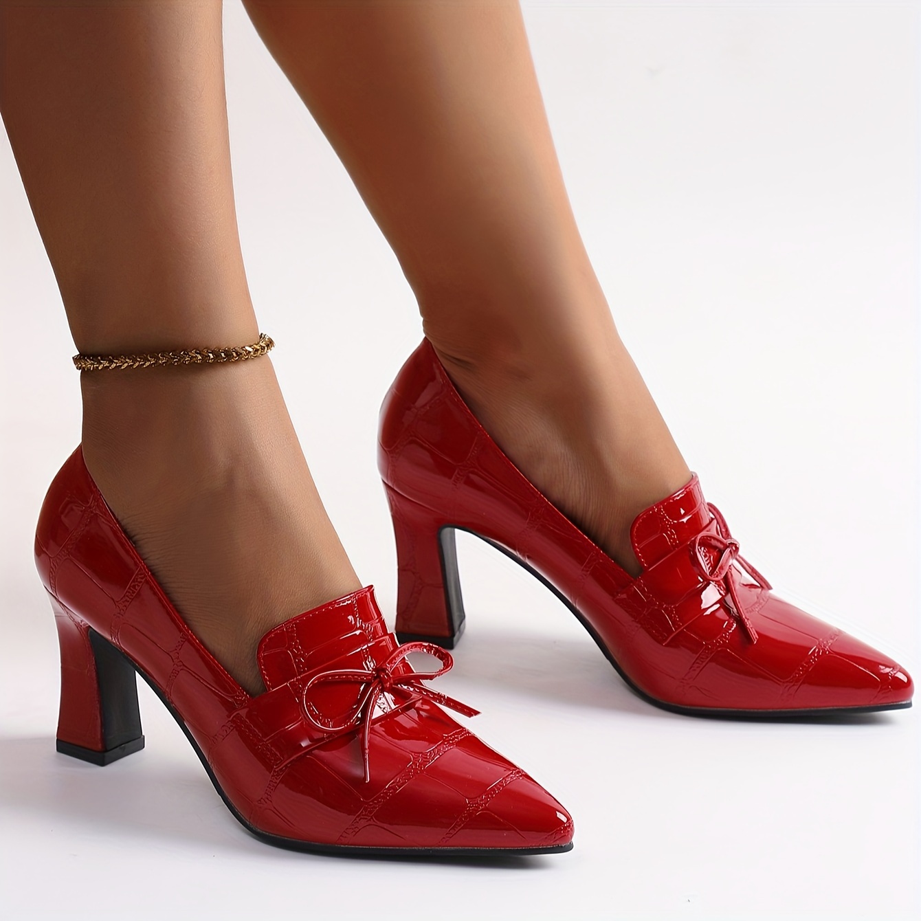 red high heel womens shoes pointed toe ladies - Temu Austria