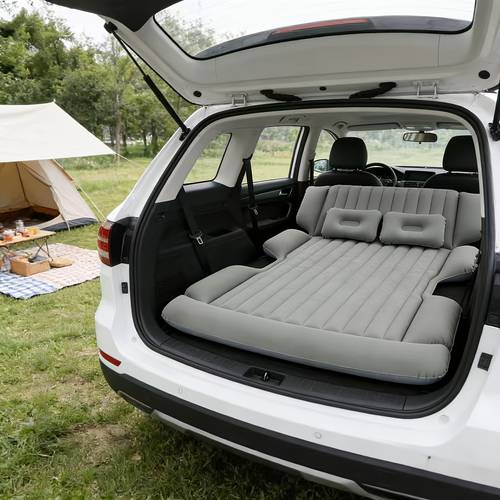 premium gray black foldable suv trunk car inflatable bed suitable for travel trunk car inflatable bed outdoor camping beach camping inflatable bed