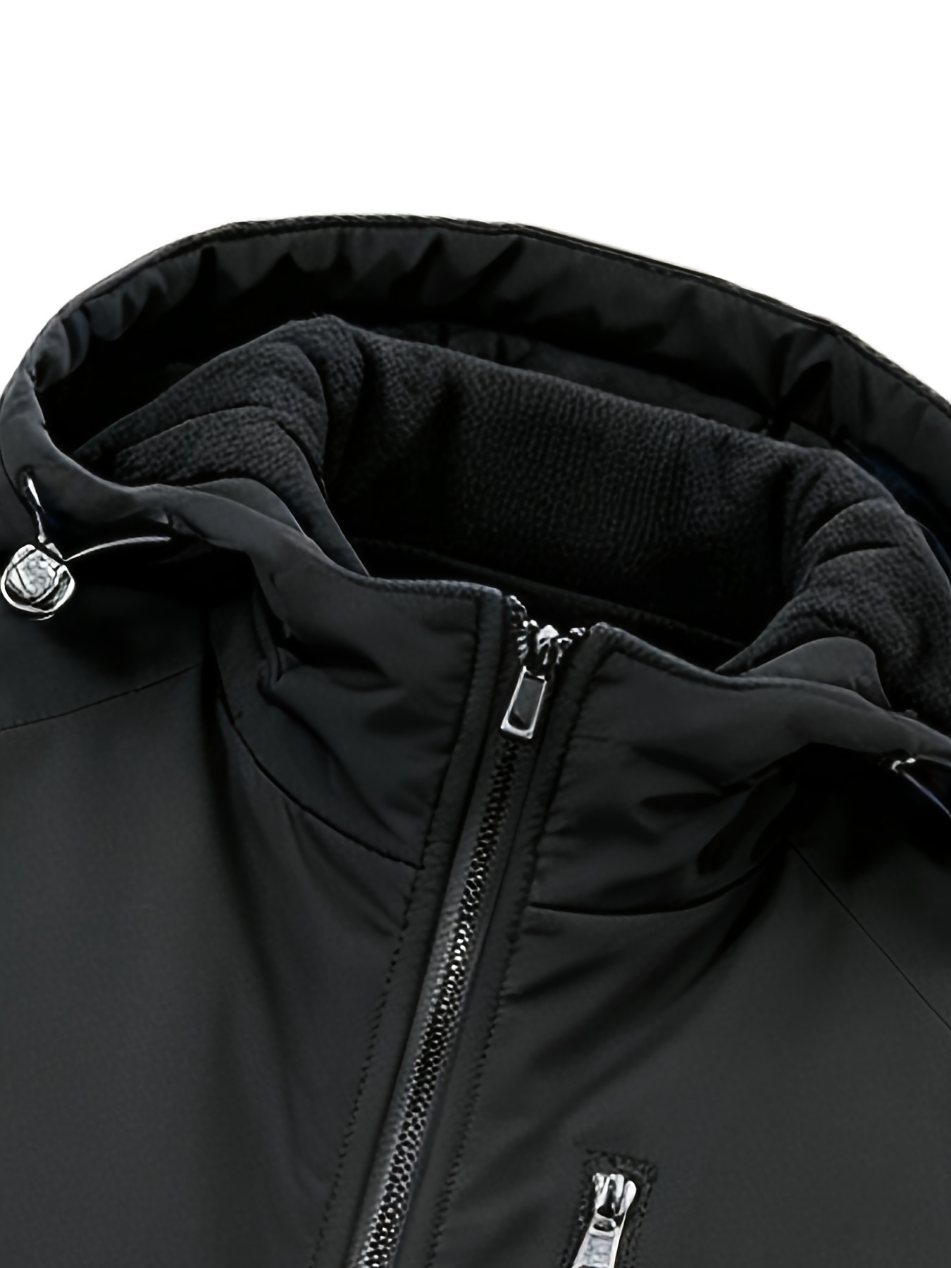 Men's Hooded Padded Winter Jacket with Quilted Design