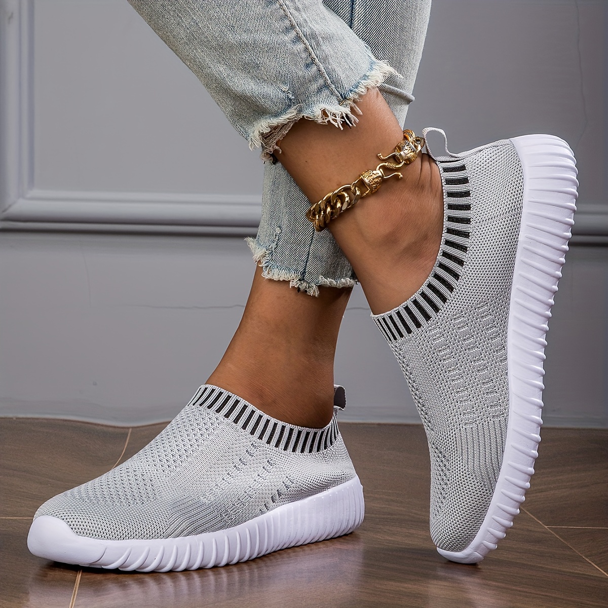 Breathable Knit Slip-Ons