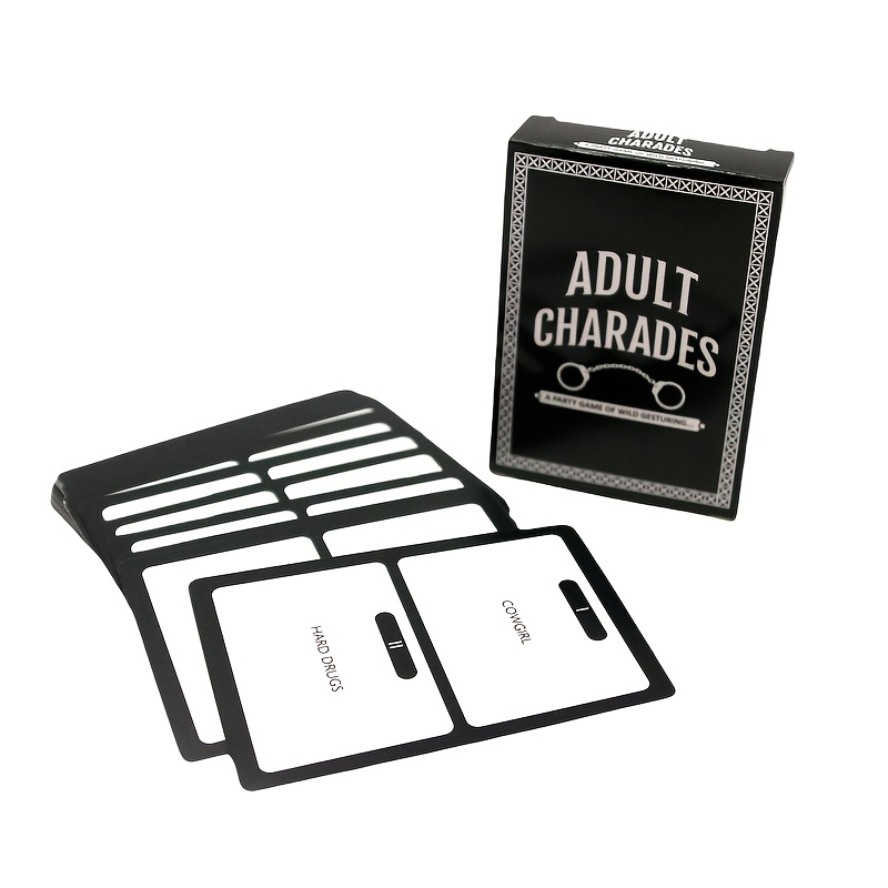 [Hilarious, Adult Charades] Hilarious Adult Charades: The Party & Family Card Game | Fun Guessing Game for Ages 21+, Perfect Holiday Gift, Black Box with White Text Design, Party Card Game | Bold Text Packaging | Classic Board Game