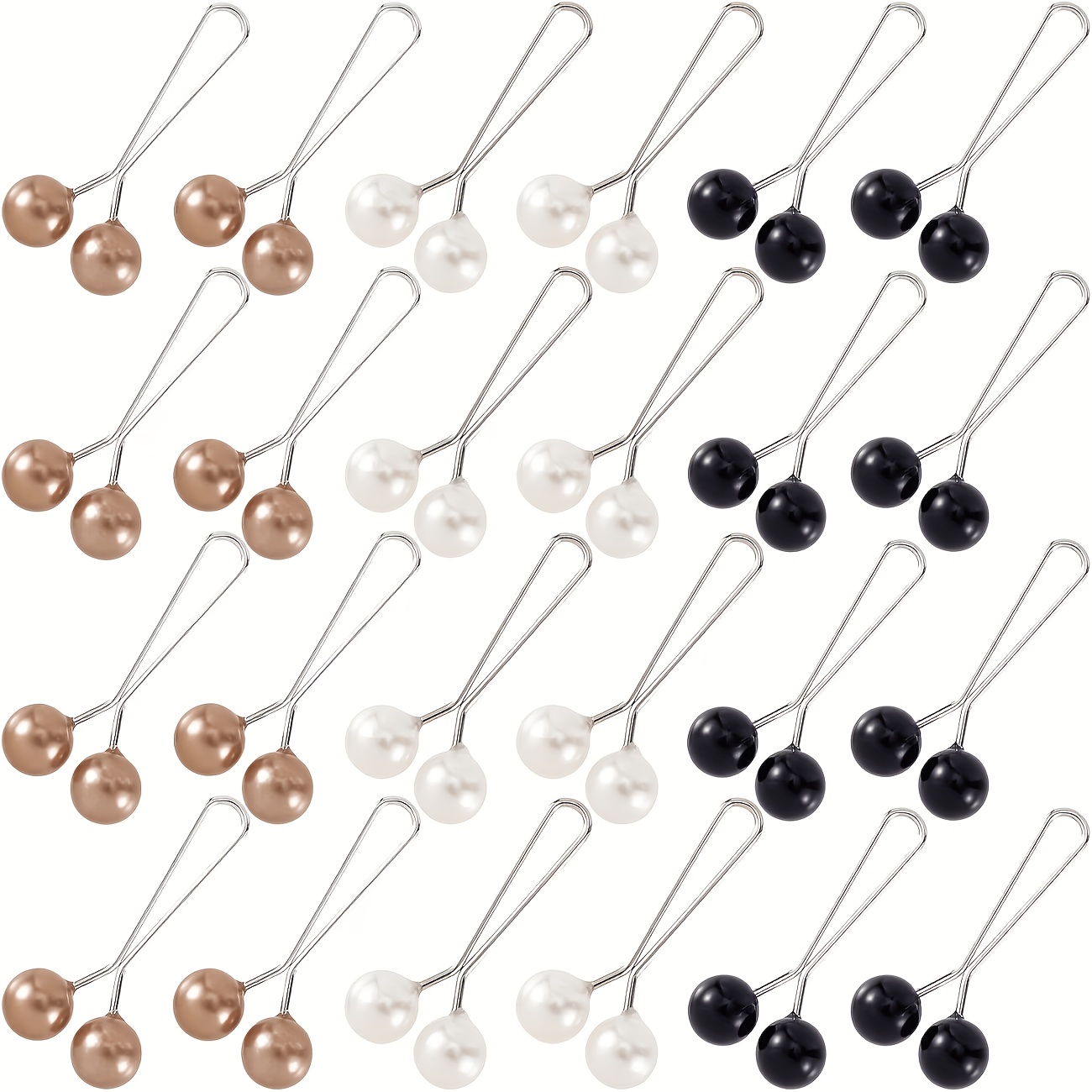 TEMU 24pz Fibbie Regolabili Senza Cuciture per Vita - Clip Multifunzionali in Metallo con Perla, Adatte per Stringere Cinture, Pantaloni, Sciarpe,