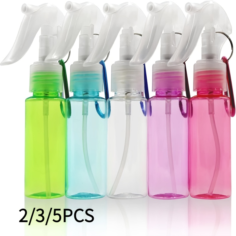 

2/3/5pcs 60ml Leakproof Mini Travel Spray Bottles With Keychain, Trigger-action Plastic Perfume Atomizer, Unscented, , Ideal For Makeup Tools And Use