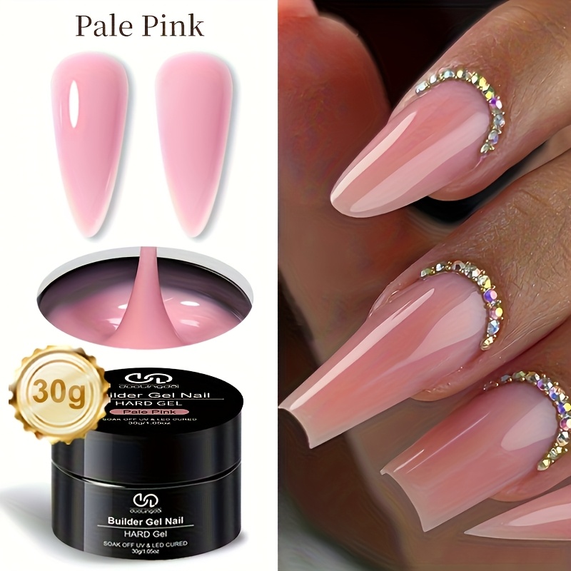TEMU A Professional Nail Salon Starter Kit For Nail Extensions And Nail Art At Home, Featuring 30 Grams Of Pale Pink Builder Nail Gel In A 1.05 Oz Container