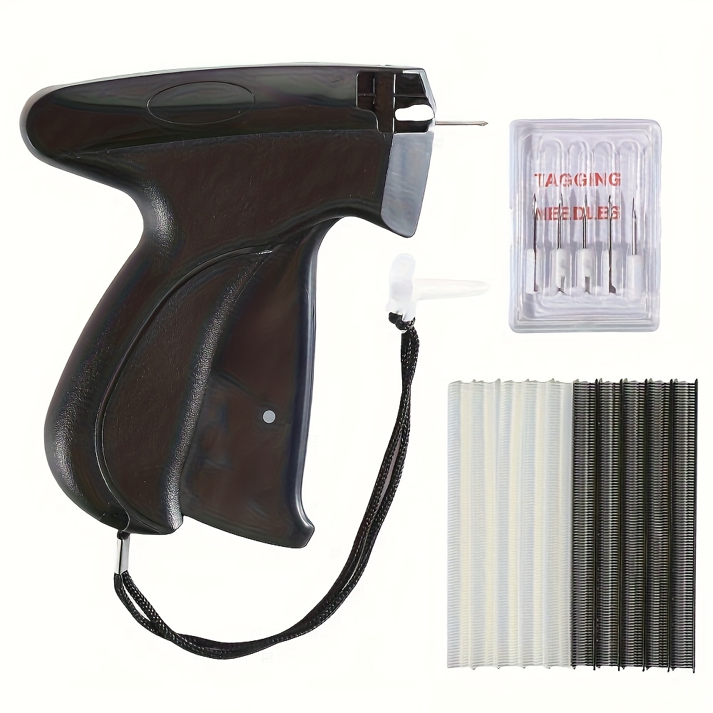 Image of Handheld Clothing Sewing Gun Mini Tagging Gun Kit With 6 Needles, 500 Black Barbs 500 White Barbs For Quick Garment Repairs, Clothing Labels, Diy Sewing Projects, Retail Tagging And Small Sewing Kits