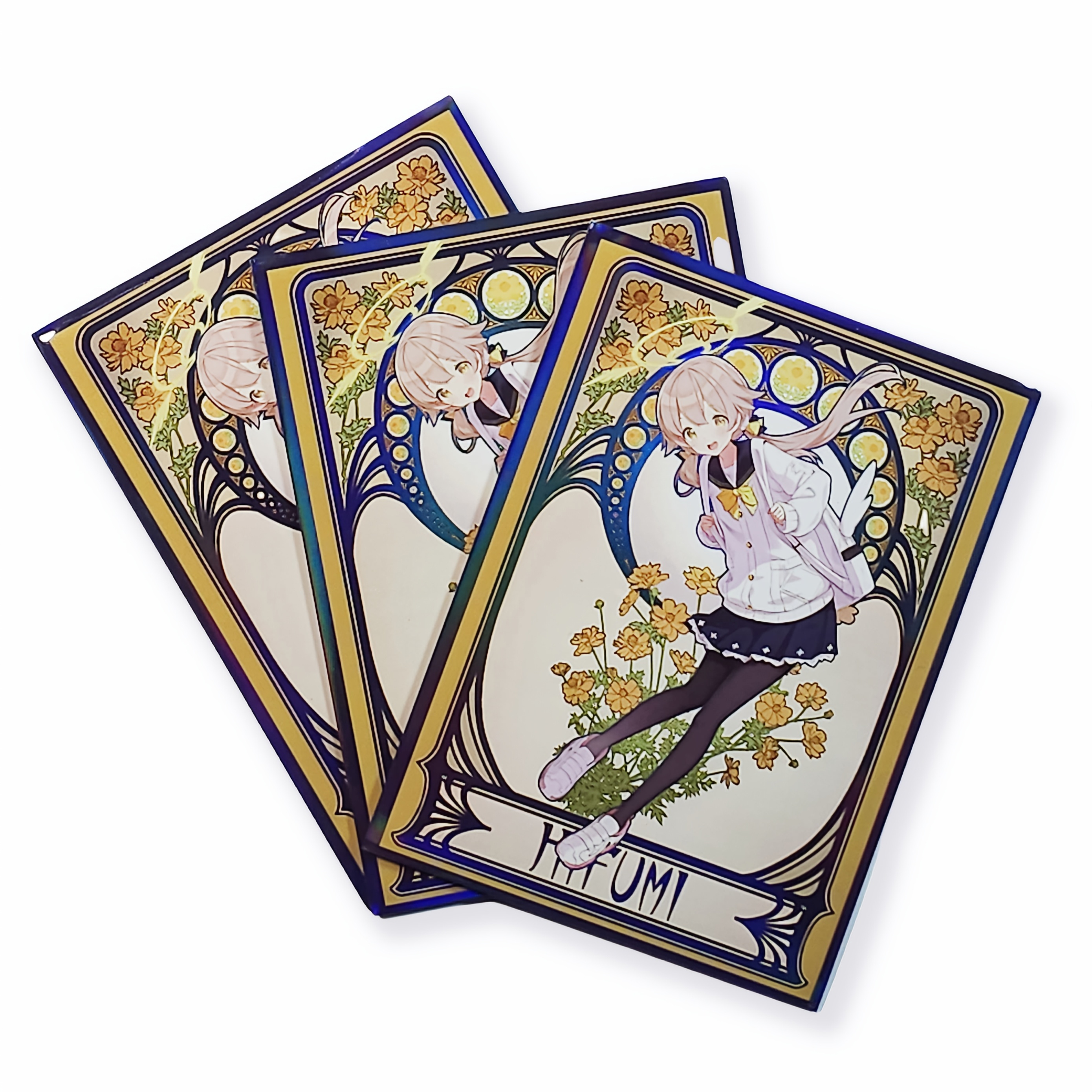 60ct holographic anime art card sleeves mtg tcg ptcg - Temu Chile