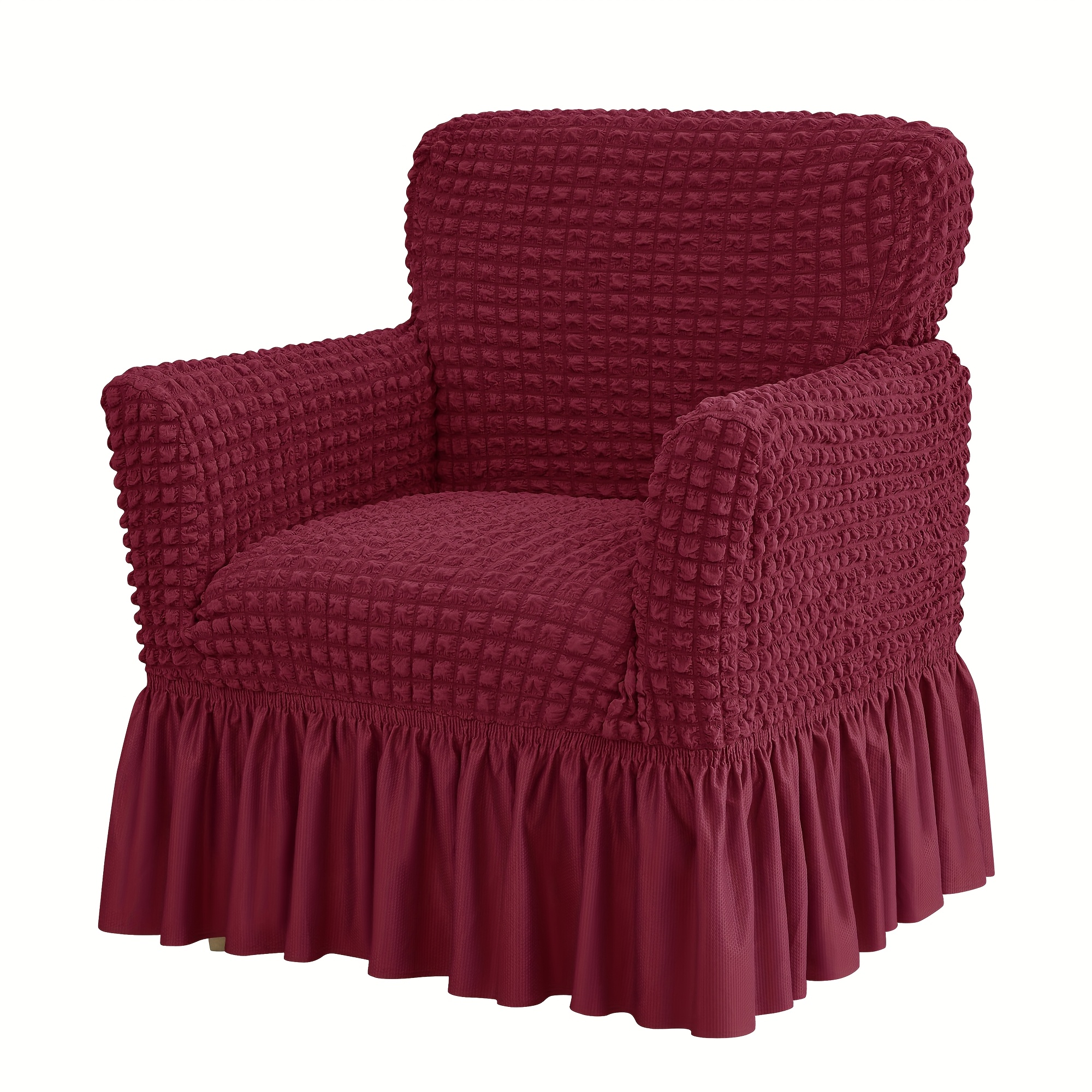 TEMU 1 pz Gonna in filato a bolle elastico all-inclusive per , copertura decorativa per singolo piccolo, copertura per lavabile in lavatrice, facile