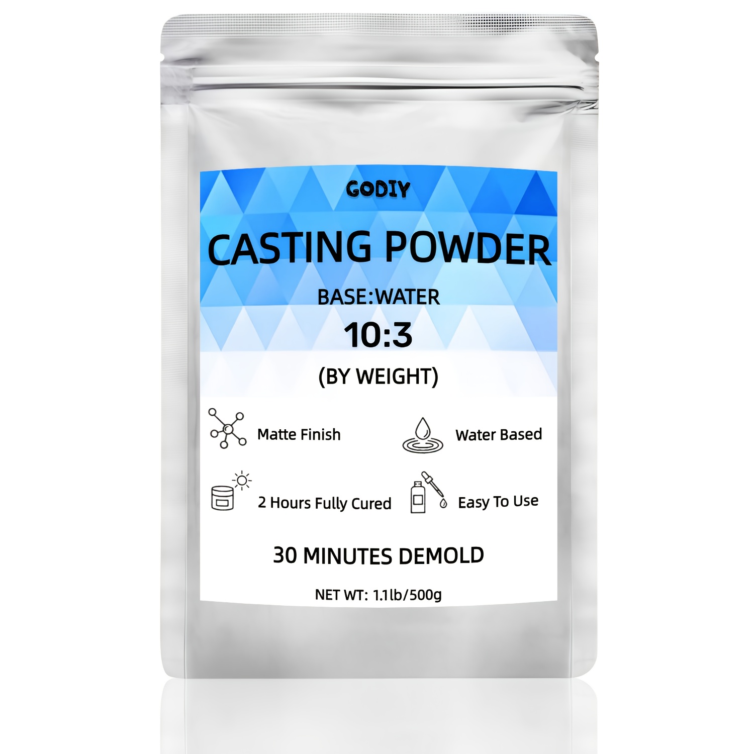 Image of 500g+1000g+1500g Quick-set Plaster - Premium Casting Powder For Diy Home Decor, Tabletop Art | 30 Min Cure Time, :3 Ratio Mixing () Dly Casting Molds Supplies