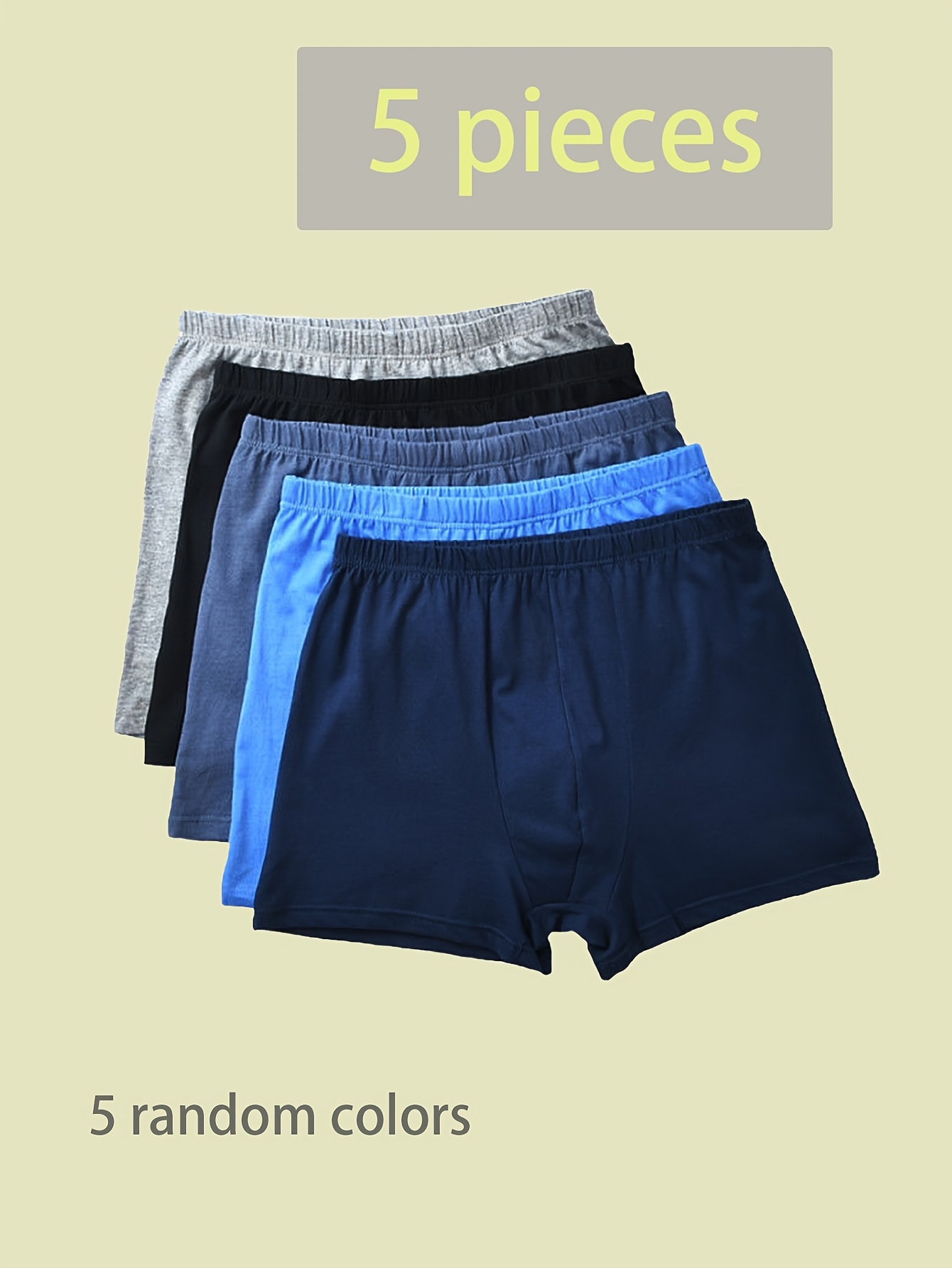 5 mens cotton underwear casual boxer briefs breathable comfortable stretch boxer shorts sports shorts