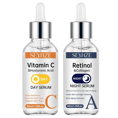 seyh dúo hidratante día/noche de y retinol, un set de con niacinamida, aloe y colágeno, a uniformar el de la piel, hidratar la sequedad y una juvenil. retiene la humedad, para todo tipo de piel, unisex