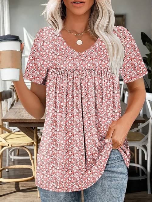 plus size plus size fashion floral print t shirt