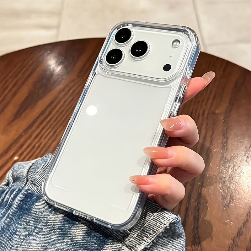TEMU Phone Case - Transparent Acrylic Phone Case Fashion Summer Creativity Light And Thin Ins Good Looking, For Iphone 18 Pro Max/17