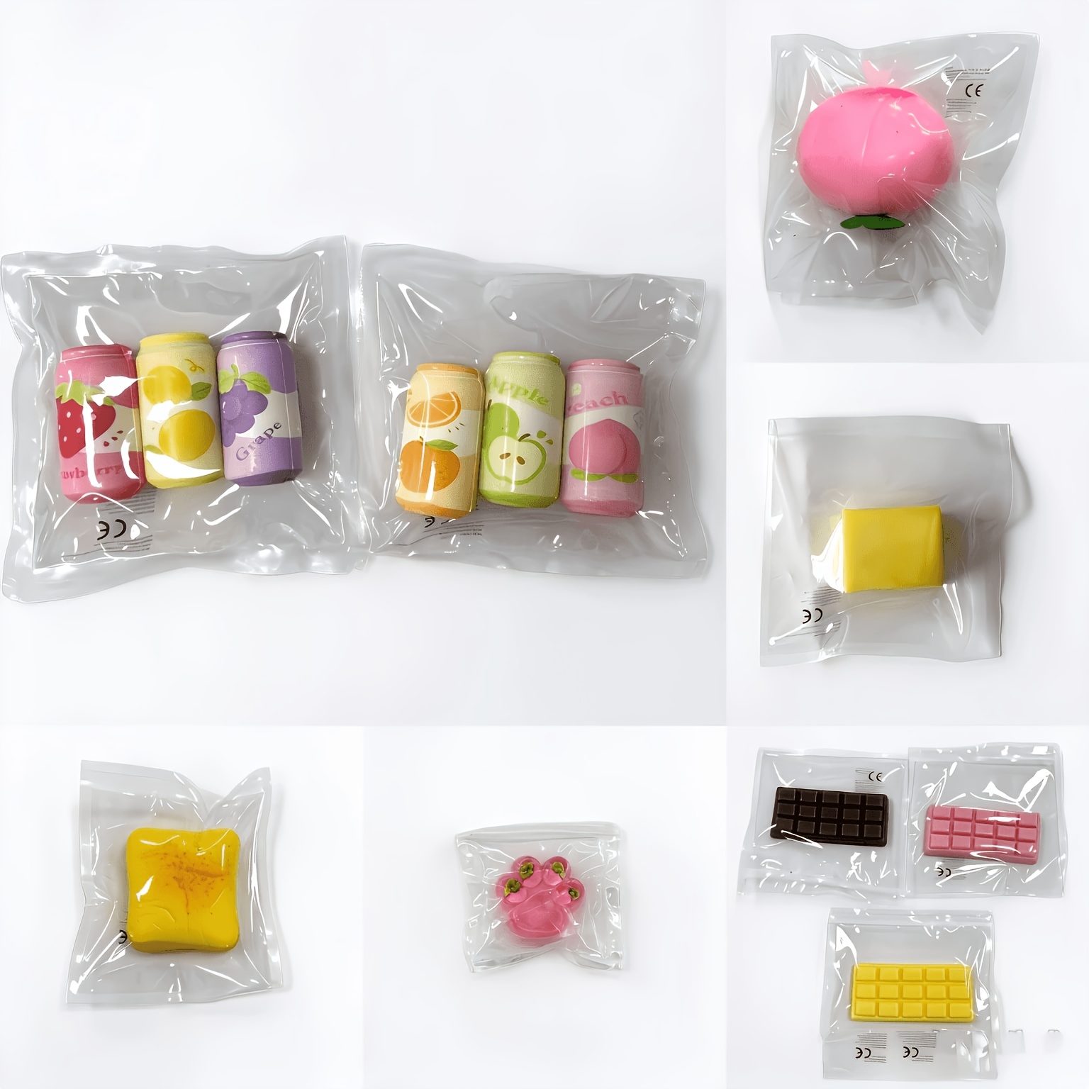 Image of 4pcs Set Of Soft Squeeze Toys, Slow Rebound Toys, Multi-item Party Gifts, Ideal For Birthday Presents, Classroom Rewards, Back-to-school Gifts, Party Favors, Random Colors