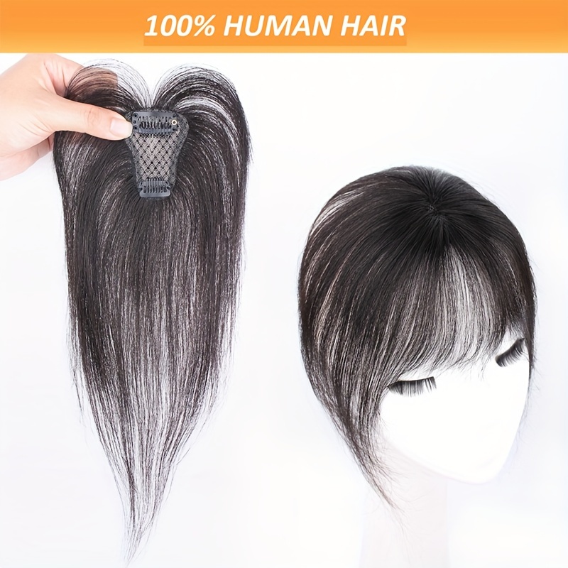 Human Hair buy Topper Clip In Hair Topper Crown Thinning Grey Coverage