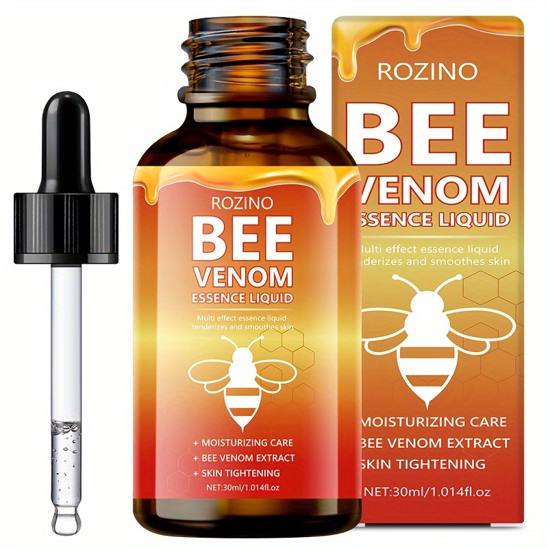 Image of 30ml Bee Venom , Powerful Moisturiz, Contains Bee Venom, Hyaluronic Acid , Make Skin Delicate, Firm, , Soft, Bid , Boost Radiance, Used For Face, Neck, Body, Hands, Nails, Hair Massage Essential Oil