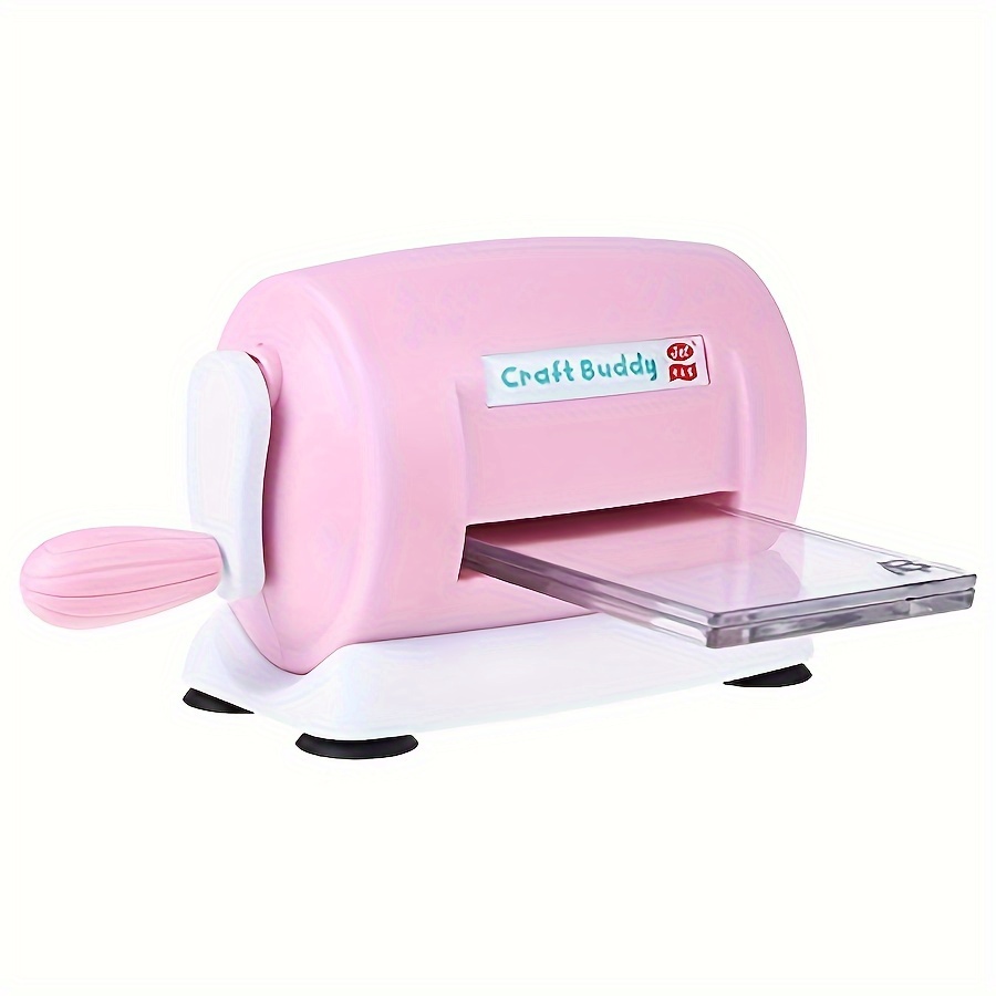 

1pc Pink Embossing Machine & 1pc Die Cutting Machine With 2pcs Pad, Craft Embossing Machine With Foldable Expansion Platform Cutter