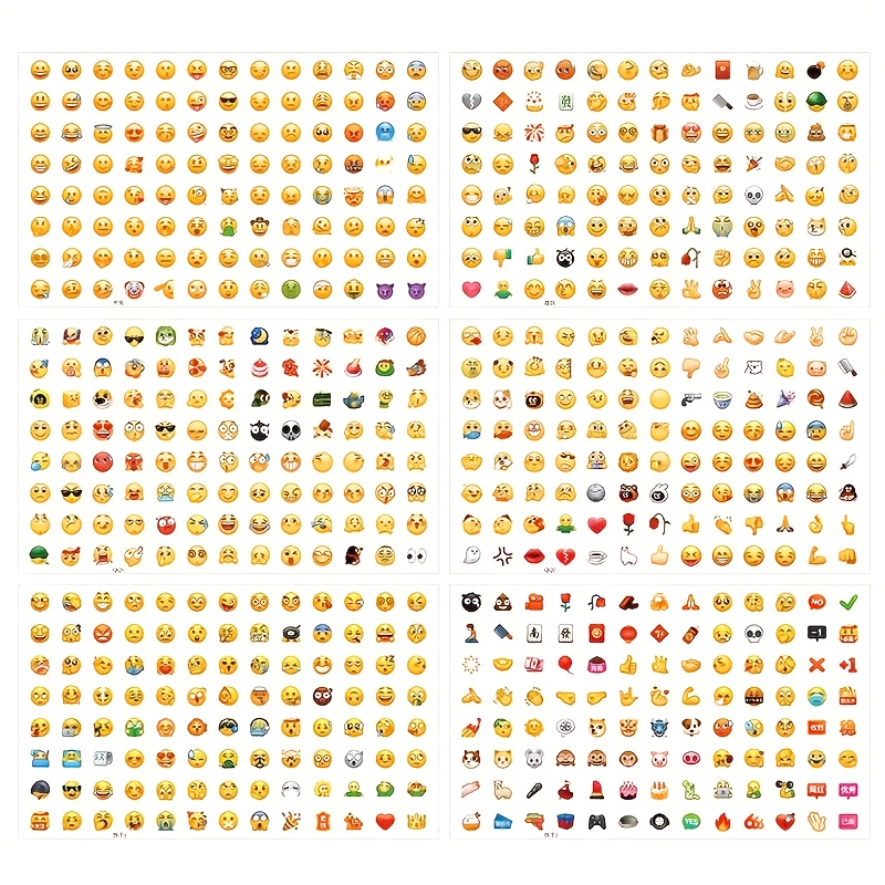 624 Mini Emotion Stickers, Patterns, Fun And Interesting, Suitable For Mobile Phones, Water Bottles, , Can Be Decorated For , Gifts Decoration