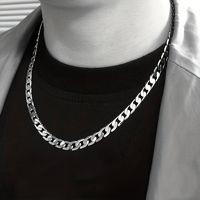 

(width 7 Mm)18-30 Inches Men's Stainless Steel Necklace Necklace Fashion Men's Jewelry Necklace