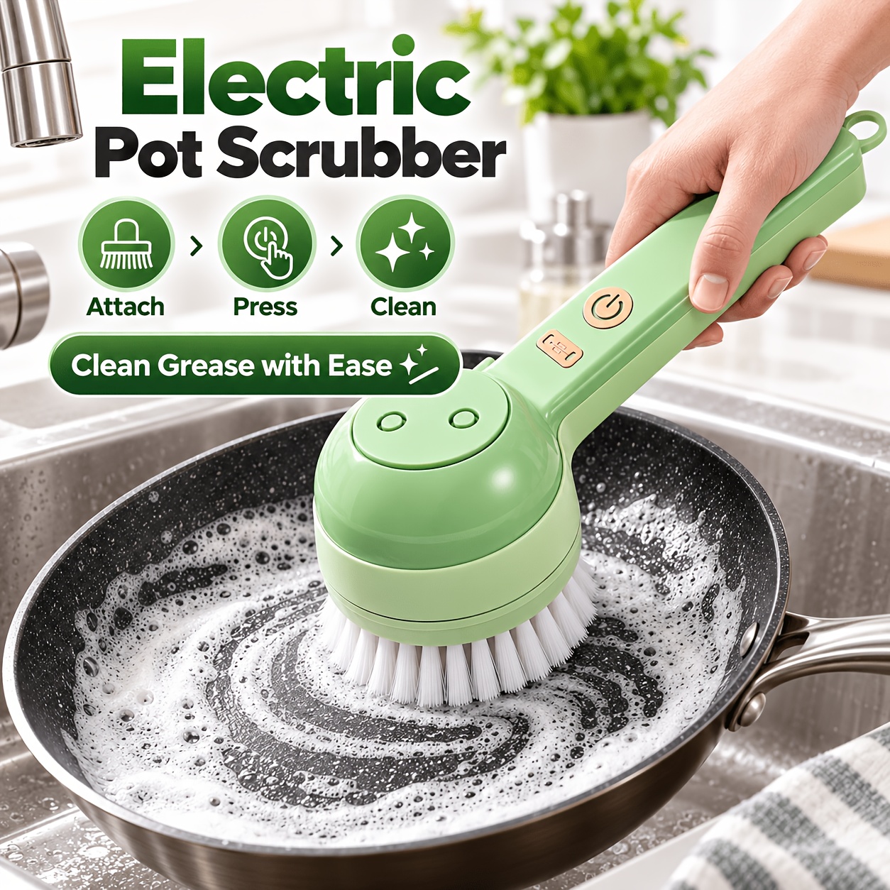 3 in 1 handheld electric kitchen tool usb rechargeable vegetable slicer multifunctional garlic chopper pot brush home vegetable cutting cleaning gadget Product details 3