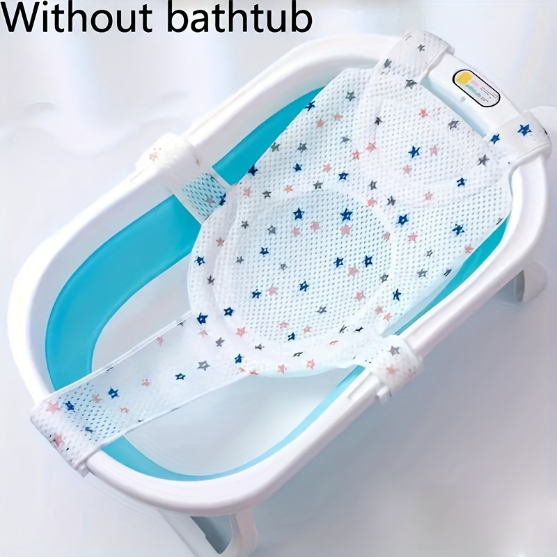 Image of Baby Bath Seat Cushion, Bath Rack Pillow, Soft Non-slip Bath Mat For Toddlers, Bath Net, Bathtub Mat, Great Christmas Halloween Thanksgiving Day Gift, New Year's Gift